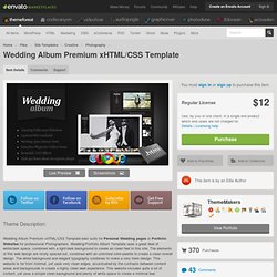 Wedding Album Premium xHTML/CSS Template