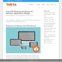Free PSD Mockup templates for Website, Application designs - YoArts