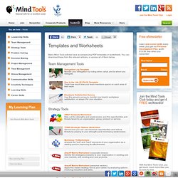 Templates and Worksheets from Mind Tools