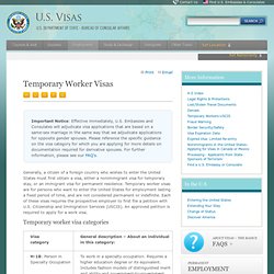 Temporary Worker Visas + détail