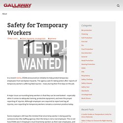 Safety for Temporary Workers