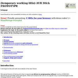 (temporary working title) AVR Stick PROTOTYPE