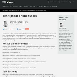 Ten tips for online tutors