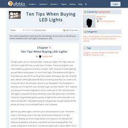 Ten Tips When Buying LED Lights