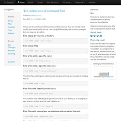 Ten useful uses of command find 1