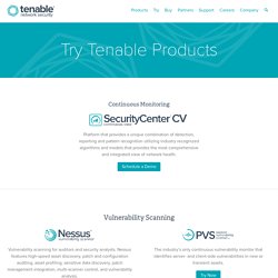 Try Tenable Products