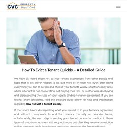 How To Evict a Tenant Quickly - A Detailed Guide by GVCPS