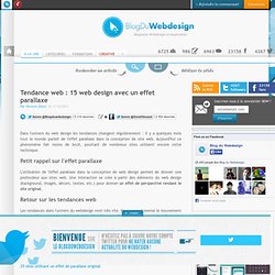 Tendance web : 15 web design avec un effet parallaxe - Webdesign