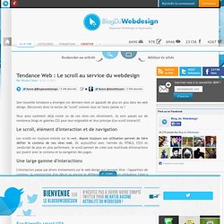 Tendance Web : Le scroll au service du webdesign - webdesign-inspiration
