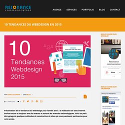 10 tendances du Webdesign en 2015