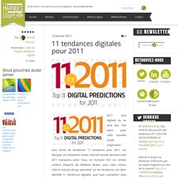 11 tendances digitales pour 2011