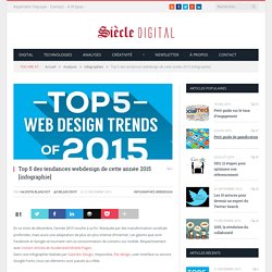 Top 5 des tendances webdesign de cette année 2015 [infographie]