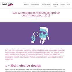 Les 12 tendances webdesign qui se confirment pour 2015