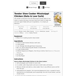 Tender Slow Cooker Mississippi Chicken (Keto & Low Carb) - Kasey Trenum