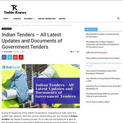 Indian Tenders - All Latest Updates & Documents of Government Tenders