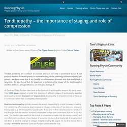 Tendinopathy – the importance of staging and role of compression