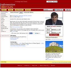 David Tennant, famous people from Bathgate.