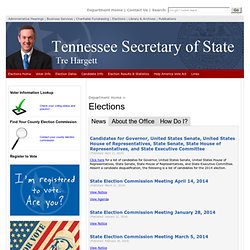 Tennessee Department of State: Elections