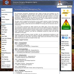 Tennessee Emergency Management Plan - Tennessee Emergency Management Agency (TEMA)