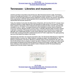 Tennessee - Libraries and museums
