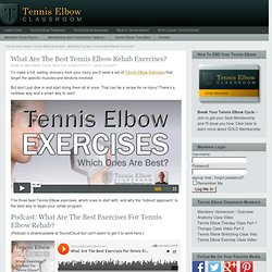 What Are The Best Tennis Elbow Rehab Exercises?