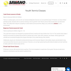 Youth Tennis Classes Florida