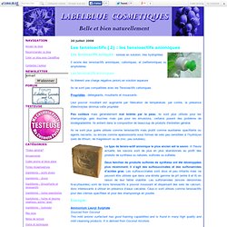 Les tensioactifs anioniques - Labelblue -