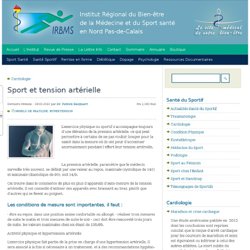 Sport et tension artérielle