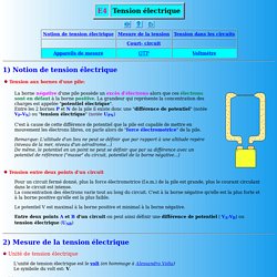 Tension électrique