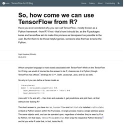 TensorFlow for R: So, how come we can use TensorFlow from R?