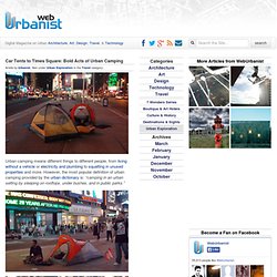 Urban Camping: Subversive City Living from Times Square to the Car Tent