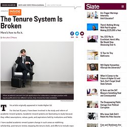 Tenure system reforms: A how-to.