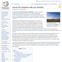 Teoria del complotto sulle scie chimiche