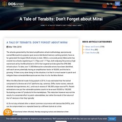 A Tale of Terabits: Don’t Forget about Mirai