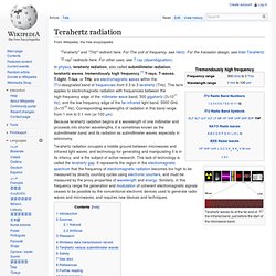 Terahertz radiation