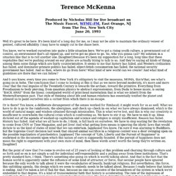 Terence McKenna live at Fez 6/20/93
