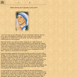Mère Teresa de Calcutta (1910-1997), biographie