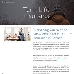 Everything You Need to Know About Term Life Insurance in Canada