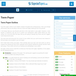 Term Paper: Outline, Structure, Tips