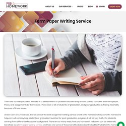 Term Paper Writing Service