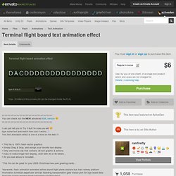 Terminal flight board text animation effect - Animations