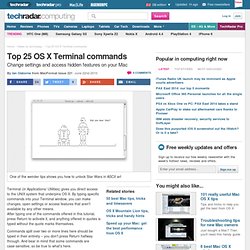 Top 25 OS X Terminal commands