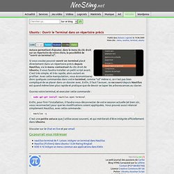 Ubuntu : Ouvrir un terminal depuis un dossier dans Nautilus