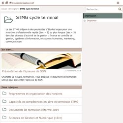 STMG cycle terminal - Economie Gestion LGT