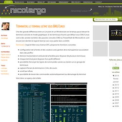 Le blog de NicoLargoTerminator, le terminal ultime sous GNU/Linux