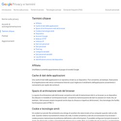 Termini chiave – Privacy e termini – Google