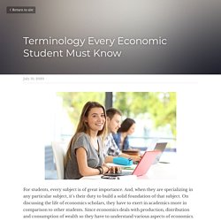 Terminology Every Economic Student Must Know