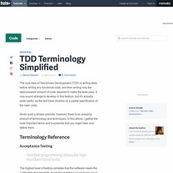 TDD Terminology Simplified