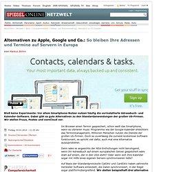 Adress- und Terminverwaltung: Alternative zu US-Diensten