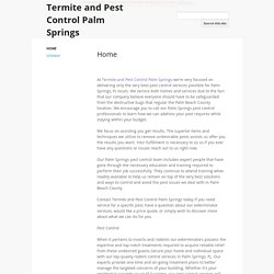 Termite and Pest Control Palm Springs